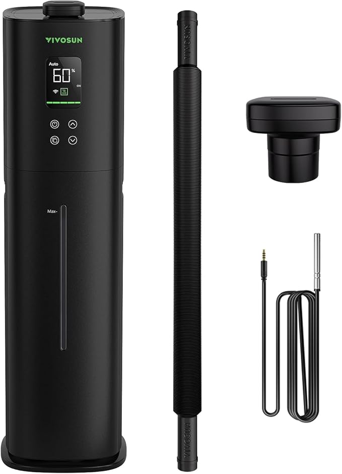 VIVOSUN AeroStream H09 Intelligent Wi-Fi Humidifier, 2.38 Gal / 9 L Humidifier with Temp & Humidity Probe, Smart Remote Control, Designed for Growers