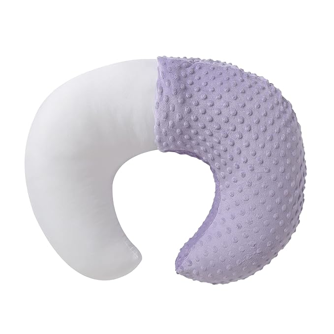 Nursing Pillow and Positioner with Cover for Breastfeeding and Bottle Feeding, Propping Baby, Tummy Time, Baby Sitting Support, Awake-Time Support (Orchid, 22" x 17.7" x 5.9")