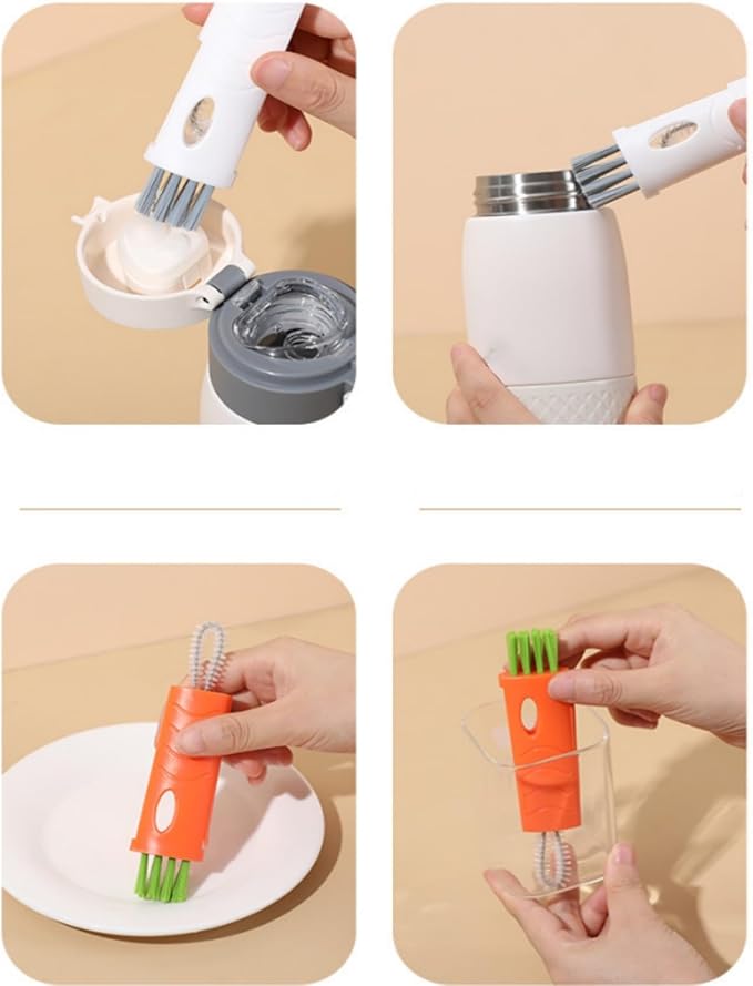 Bottle Brush for Stanley Tumblers,3 in 1 Cup Lid Gap Cleaning Brush Set for Owala Bottles, Multifunctional Water Bottle Cleaning Brush,Home Kitchen Crevice Cleaner Brush Tools