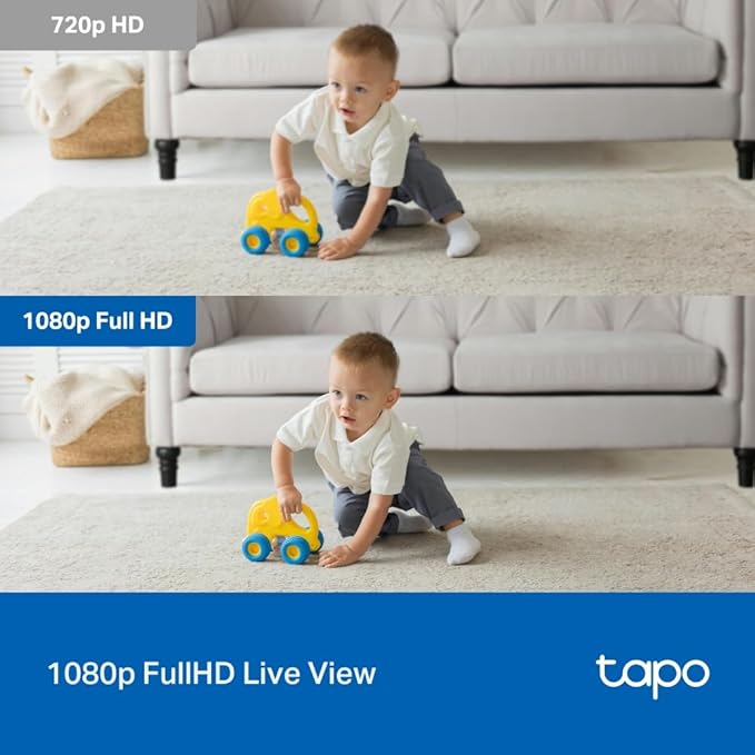 Tapo 1080p Pan/Tilt Indoor/Outdoor Security Camera – Free Person/Baby Cry Detect & Motion Track, 360° View, Color Night Vision, SD/Cloud Storage, Works w/Alexa & Google Home HybridCam 360