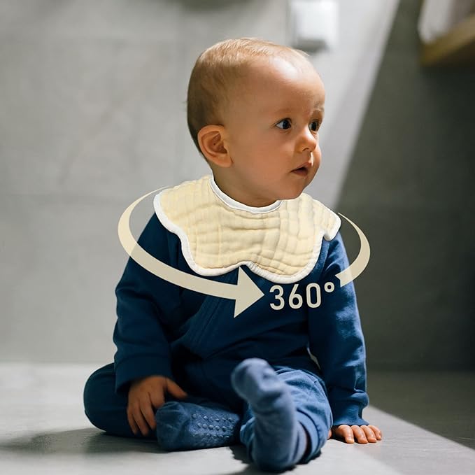 Baby Bibs Muslin Drool Teething Drooling Bibs for Baby Girl Boy Muslin Cotton