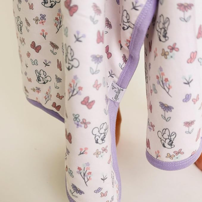 Premium Big Kid Hooded Towel "Minnie Mouse's Bowquet" by Copper Pearl