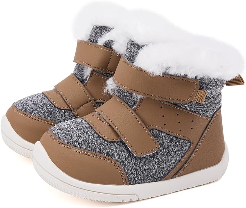 BMCiTYBM Toddler Baby Winter Snow Boots Boy Girl Faux Fur Warm Non Slip First Walking Infant Shoes