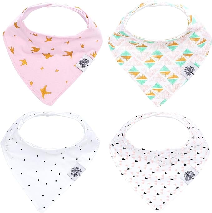 Parker Baby Bandana Drool Bibs 4 Pack Baby Bibs for Boys, Girls, Unisex