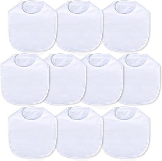 Hakochia Waterproof Baby Bibs Organic Cotton Super Soft and Absorbent With Adjustable Snap for Baby Boys and Girls