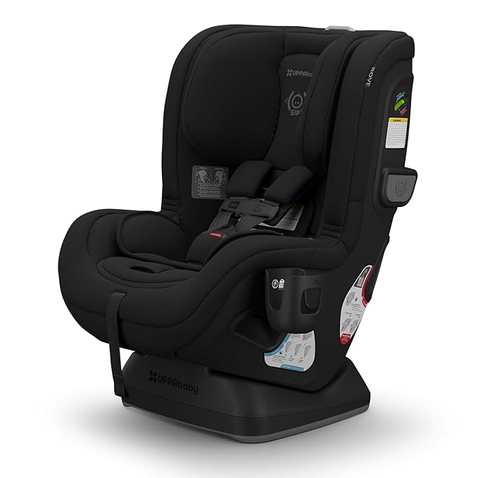 UPPAbaby Rove Convertible Car Seat - 2-in-1 Rear + Forward Facing - Quick + Secure 3-Step Install - Intuitive Safety Technology + Comfort Features - Cup Holder Included - Jake (Black Mélange)