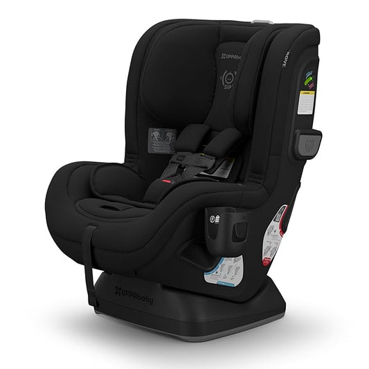 UPPAbaby Rove Convertible Car Seat - 2-in-1 Rear + Forward Facing - Quick + Secure 3-Step Install - Intuitive Safety Technology + Comfort Features - Cup Holder Included - Jake (Black Mélange)