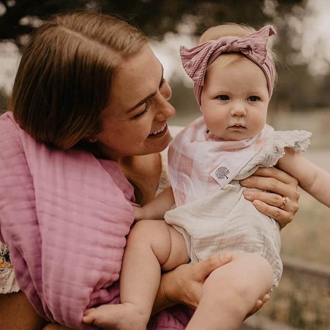 Parker Baby Muslin Blanket | 100% Soft Cotton Toddler Quilt & Baby Muslin Swaddle | Gender Neutral Design 47" x 47" Blanket