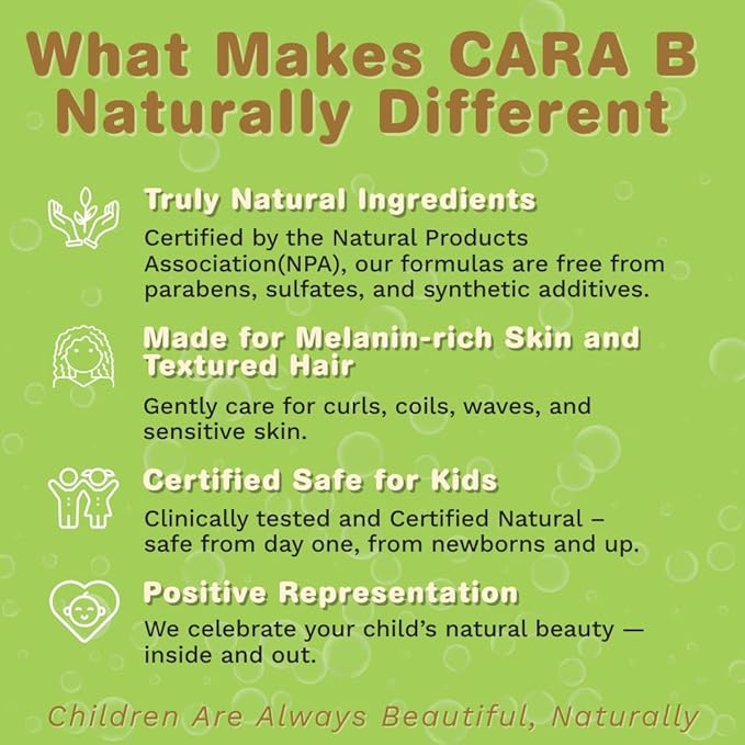 CARA B Naturally Baby Lotion, Melanin-rich Skin Moisturizer for Black & Brown Babies & Children, Daily Body Cream for Dry, Sensitive Skin, African American Toddlers & Kids of Color, 8 oz