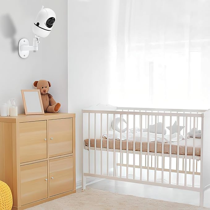 Baby Monitor Mount for HelloBaby HB65/HB40/HB6550/HB66/HB6339/HB6550 Pro, ANMEATE SM935E, 360° Adjustable Baby Camera Wall Mount for Hellobaby Monitor, Two Ways to Install