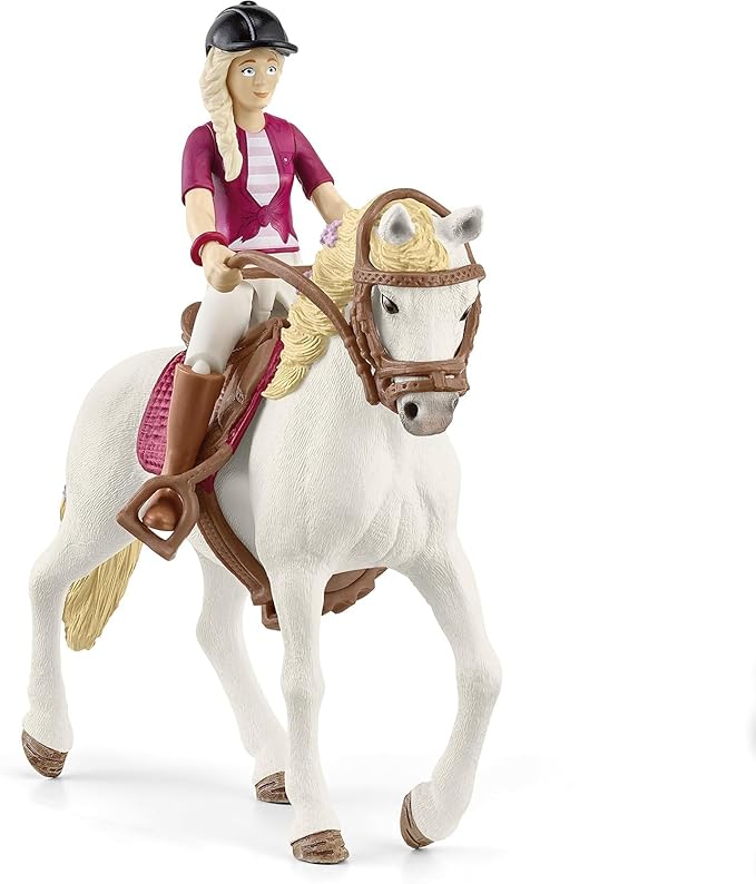 Schleich Horse Club - Complete 40PC Horse Club Rider Playset - Hannah, Sofia, Lisa and Sarah Poseable Rider Figures with Horses and Riding Accessories - Equestrian Toy Set for Kids Ages 5+ | 72221