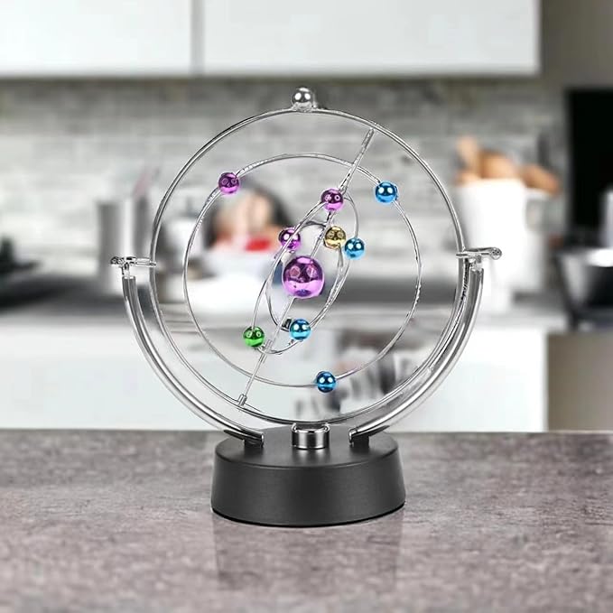 Solar System Planet Electronic Perpetual Motion Swing Balance Balls Office Desk Ornament Home Decoration Gift