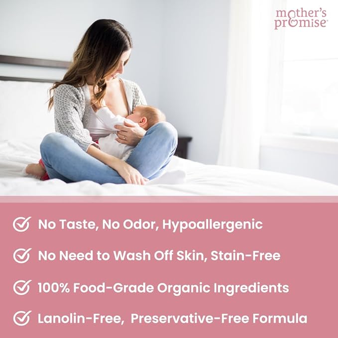 Organic Nipple Butter for Breastfeeding Mothers | Lanolin Free Nipple Cream, Safe for Nursing Moms & Babies | No Need to Wash Balm for Dry Skin & Breast Feeding, Breastfeeding Essentials