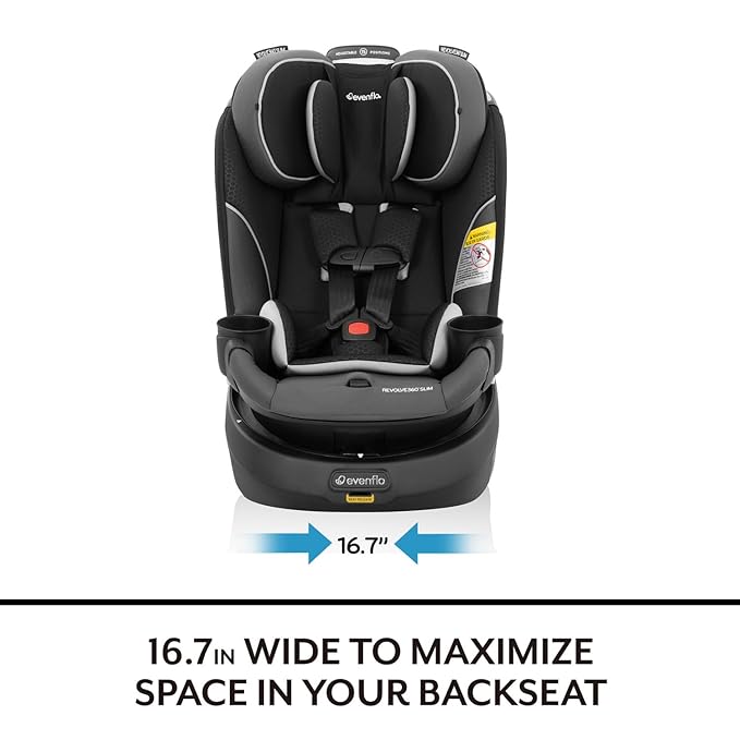 Evenflo Revolve360 Slim 2-in-1 Rotational Car Seat (Canton Black)