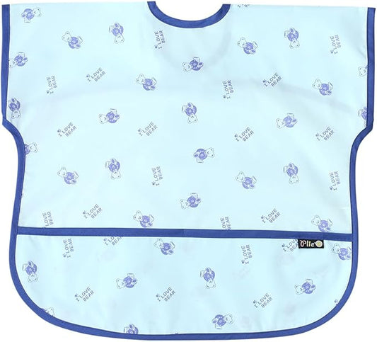 Short Sleeve Waterproof Bib for Toddlers – Feeding Apron for Mealtime, Daycare, Self-Feeding & Messy Play, Baby Bib