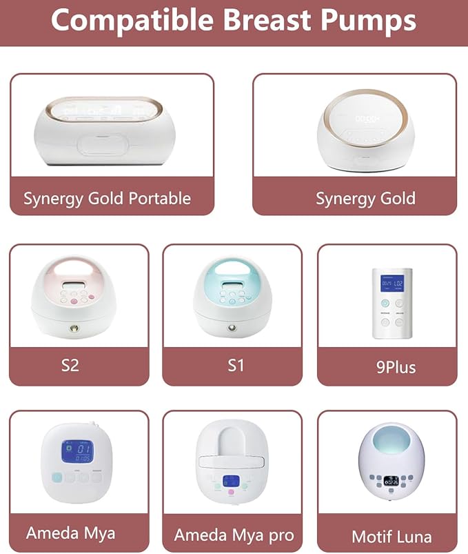 4packs 26mm Full Breast Replacement Pump Parts for Spectra S1 S2 9 Plus Synergy Gold Include 13mm Flange,Valve,Backflow Protector,Tube,Bottle,Caps, Fit for Motif Luna Cimilre Ameda MYA Pump