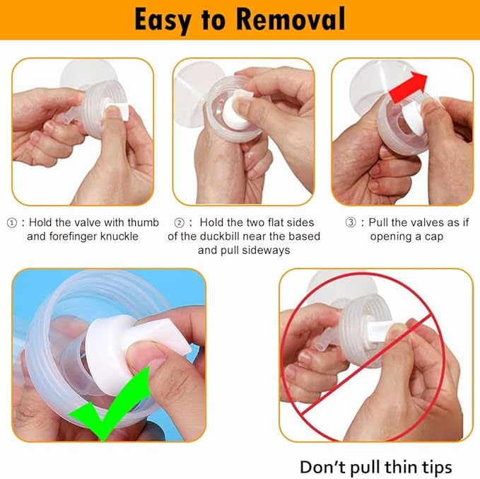 27mm Flange and Duckbill Valve Compatible with Spectra S1 Spectra S2 Spectra9 Plus Synergy Gold Breast Pump, Spectra Pump Parts S2 Parts S2 Accessories Replacement