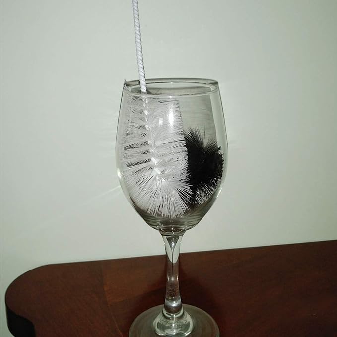 NewFerU Bottle Cleaning Brushes Long Handle Thin, Small Big Wire Cleaner Bendable Flexible for Water Wine Baby Bottles, Pipe, Tube, Hose, Flask (4)