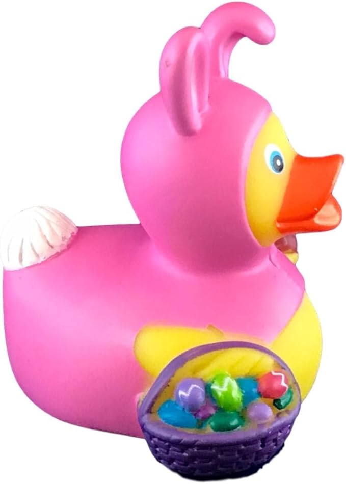 3" Easter Rubber Duck [Sealed Hole, Floats Upright] - Baby Safe Bathtub Bathing Toy