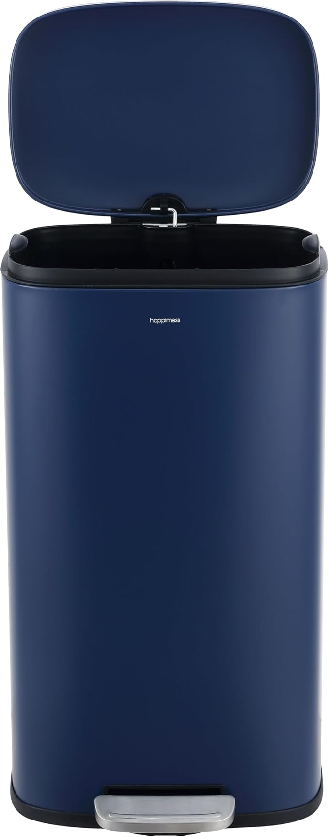 happimess HPM1006J Connor Rectangular 13-Gallon Trash Can with Soft-Close Lid and Free Mini Trash Can, Fingerprint Resistant, Modern, Minimalistic for Home, Kitchen, Office, Bathroom, Denim Blue