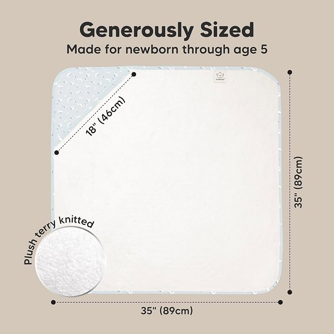 KeaBabies Hooded Baby Towel for Newborn - Viscose Derived from Bamboo Large Baby Bath Towels with Hood for Boys, Girls, Toddler, Extra Absorbent & Soft Newborn Bath Essentials (Blue Whale, Regular)