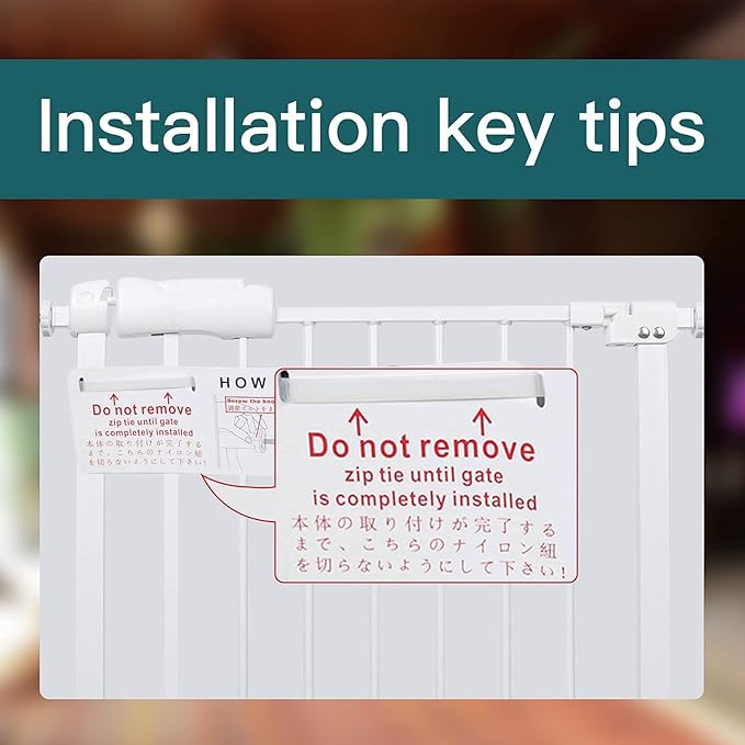 Narrow Walk Through Baby Gate 24.02-29.13 Inch Wide Auto Close Tension White Metal Child Pet Indoor Safety Gates Pressure Mounted for Stairs& Doorways (24.02"-29.13"/61-74CM, White)