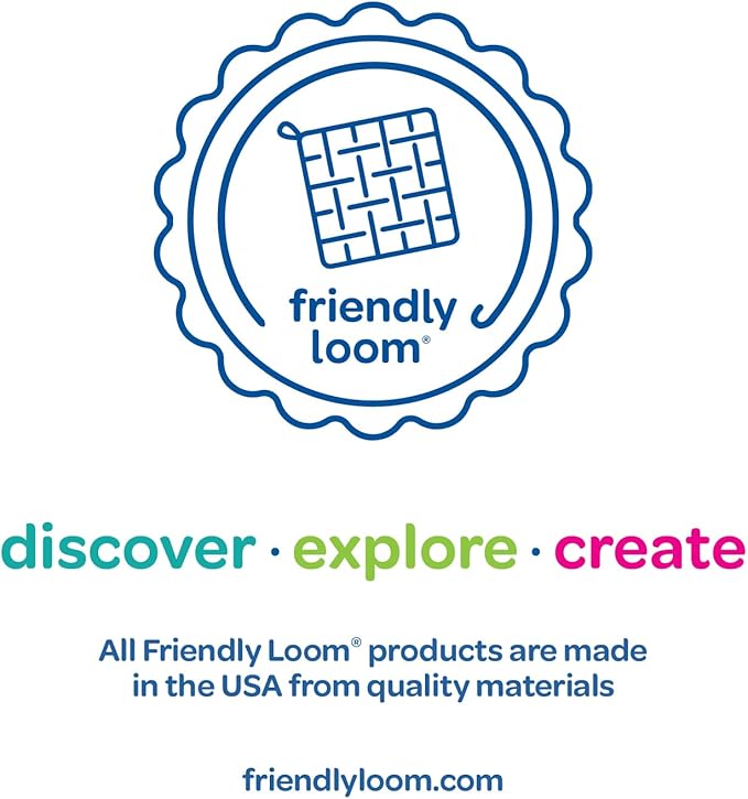 Friendly Loom 7” Traditional Potholder Weaving Kit | Sturdy Metal Loom and Quality Cotton Weaving Loops in Rainbow Colors | Complete Kit to Weave 2 Functional Potholders | Made in the USA