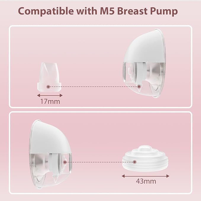12PCS Mom cozy Breast Pump Replacement Parts, 8Pack Silicone Duckbill Valve & 4Pack Silicone Diaphragm Compatible with Momcozy M5 Wearable Breastpump, M5 Pump Parts Breastfeeding Essential Accessories