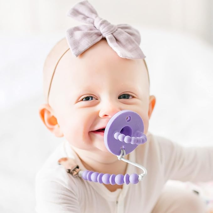 Ryan & Rose Cutie PAT Pacifier Teether (Stage 1, Orchid)