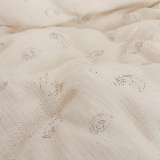 BuLuTu Muslin Toddler Pillow Case, 14"x20", Envelope Closure, 100% Cotton, Girls Boys Pillow Cover, Cute Sheep Pattern Kids Pillowcase Fit for Pillows 12"x16"/13"x18"/14"x19", 1 Pack