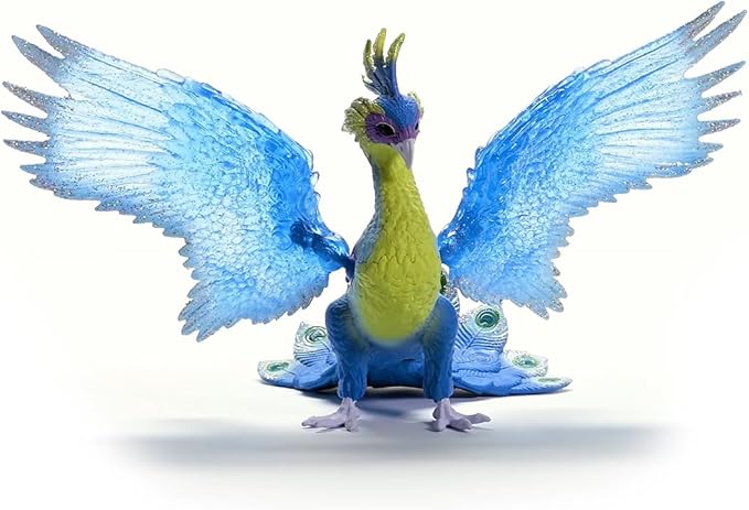 Schleich Bayala - 11" Magical Peacock Bird Toy with Movable Wings. Pretty, Fantasy Action Figure for Girls and Boys. Fun, Imaginative Play Fairy Figurine, Cool Mystical Toys for Kids Ages 5+, 70794