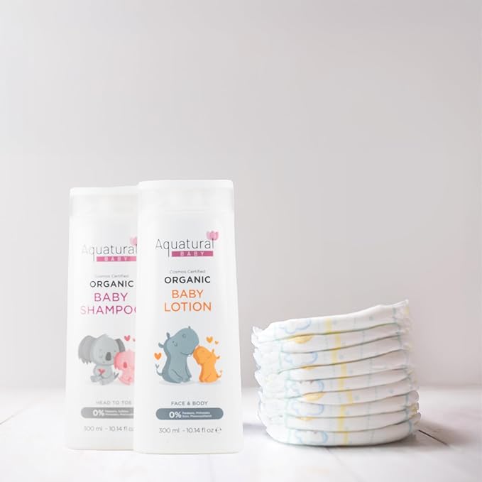 Organic Baby Lotion for Newborn, Natural Face & Body Cream Moisturizer, Toddler, Delicate, Dry Skin - Gentle Kids Lotion Sensitive Skin, 10.14fl oz