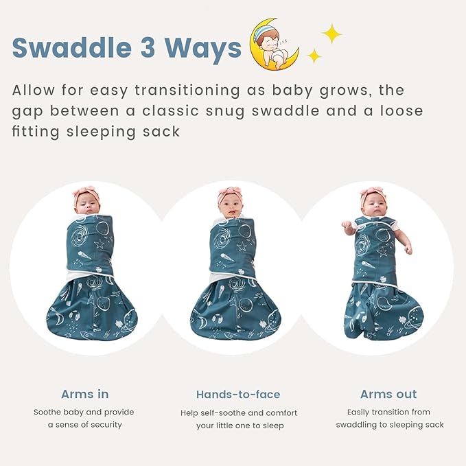 ZIGJOY Sleep Sack Swaddle 1.0 TOG Baby Wearable Blanket 100% Cotton Baby Swaddle Blanket for Newborns
