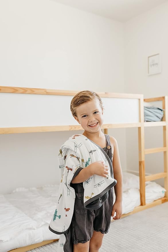 Copper Pearl Three-Layer Baby Blanket: Soft Quilt for Boys and Girls | Breathable and Cozy Toddler Blanket | Premium Polyester/Rayon 46x46