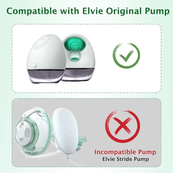 6pcs Duckbill Valves and 4pcs Pump Seals Diaphragm Compatible with Elvie Breast Pump, Replace for Elvie Pump Valves and Diaphragm, Pump Seal Used for Original Flange