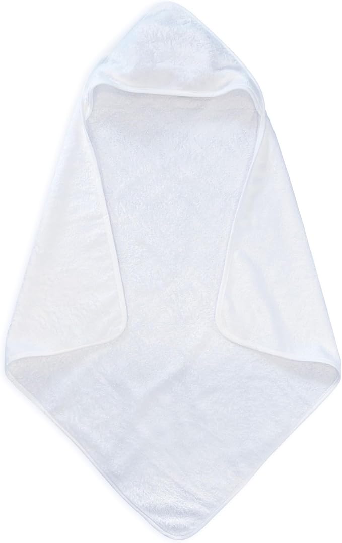 Pine & Palm Home Hooded Baby Towel – Turkish Cotton & Rayon from Bamboo, Soft & Absorbent, Quick-Dry | Neutral Newborn & Toddler Bath Towel | Gift-Ready Bag (Pearl)