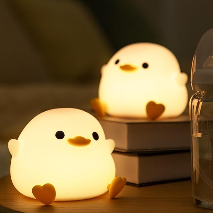 Duck Night Light, Cute Duck Gift for People, Dormitory Decorative Light, ABS+SIL, Touch Control, Portable Rechargeable Dimmable, Best Choice for Gift Giving (DoDo Duck)