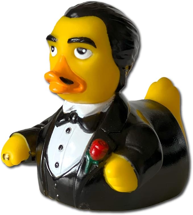 CelebriDucks - The Godfeather - Floating Rubber Ducks - Collectible Bath Toy Gift for Kids & Adults of All Ages