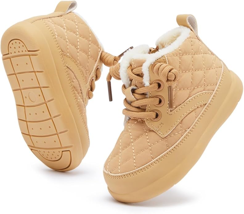 BMCiTYBM Baby Boy Girl Snow Boots Waterproof Winter Warm Booties Nonslip Lightweight Outdoor Shoes for First Walkers 6 9 12 18 24 Months(Infant/Toddler)