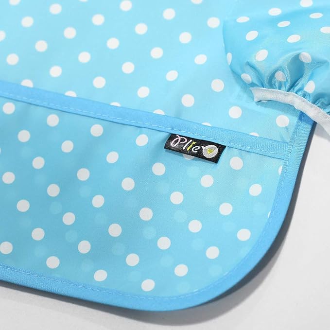 Long Sleeve Waterproof Bib for Toddlers – Feeding Smock for Baby Mealtime, Self-Feeding, Painting & Messy Play, BPA-Free