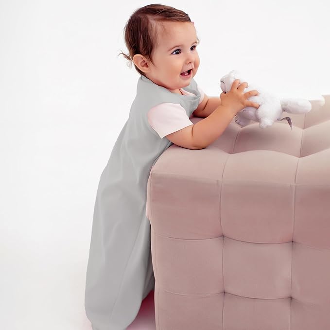 Mama Cheetah Baby Sleep Sack 0.5 TOG, Organic Cotton Baby Wearable Blanket with Two-Way Zipper, Swaddle Transition Baby Sleeping Bag for Newborn Infant Toddler Boy Girl, 12-18 Months