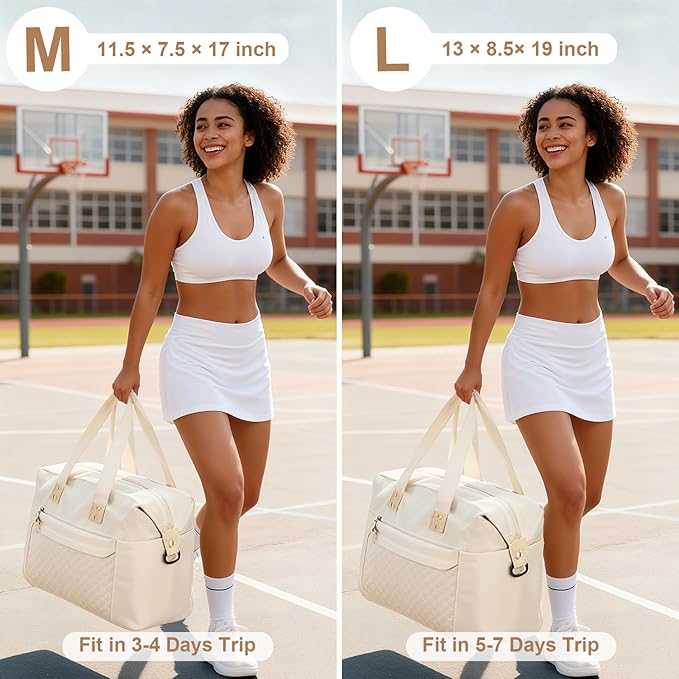 Travel Duffle Bag, Waterproof Weekender Overnight Hospital Bags for Women Men with Toiletry Bag Lightweight Carry on Personal Item Duffle Gym Bag for Travel, Airplanes, Sports