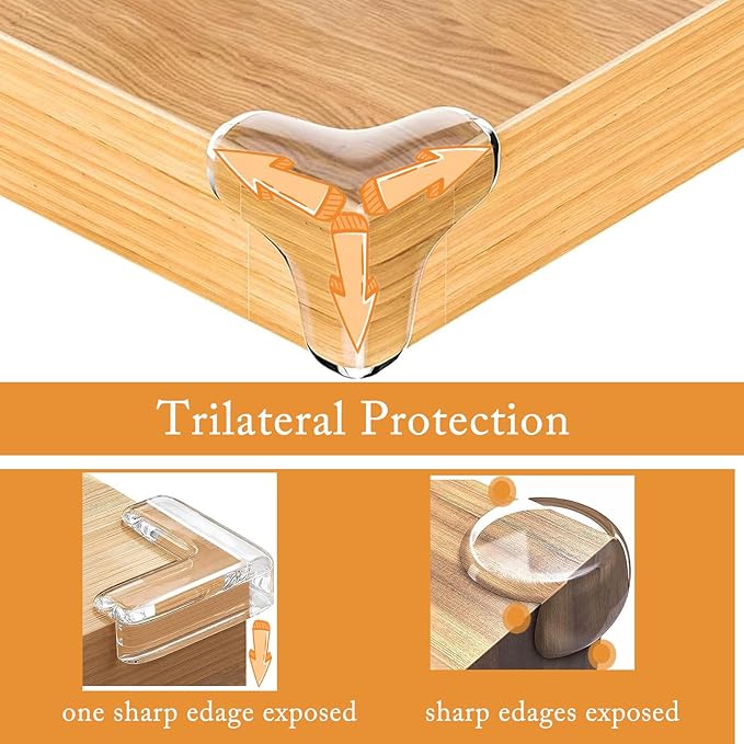 16 PCS Corner Protector Baby T-Shape, Clear Table Corner Protectors Baby Proofing Baby Safety Products Baby Proof Corners and Edges Furniture Corner Protector