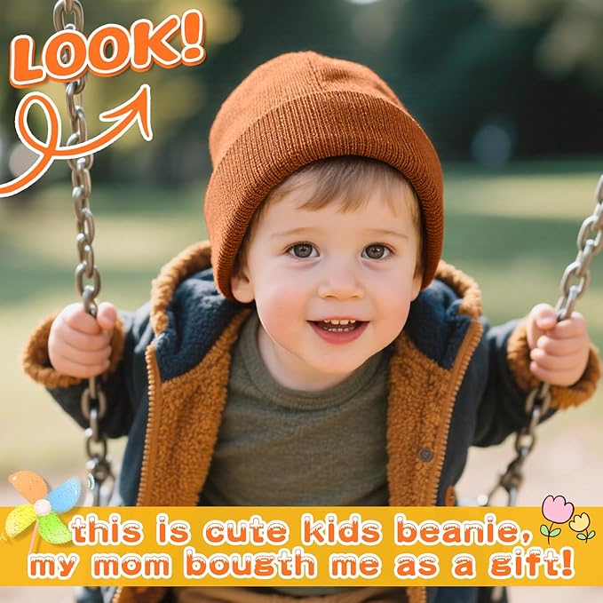 ZOORON Toddler Beanie Baby Beanies for Boys Girls Kids Winter Hats Children Knit Warm Caps 0-12years