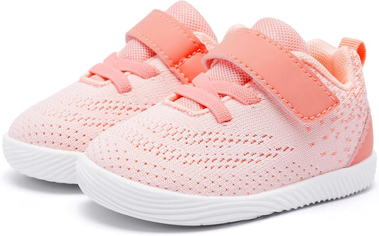 MORENDL Toddler Sneakers Baby Boys & Girls Barefoot Shoes Lightweight Breathable Walking Running Tennis Athletic Sport Shoes