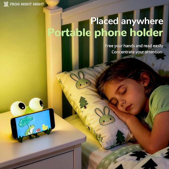 Frog Night Light for Kids, Dimmable Silicone Night Light for Nursery,Frog Lamp Suitable for Boys and Girls Room Decor