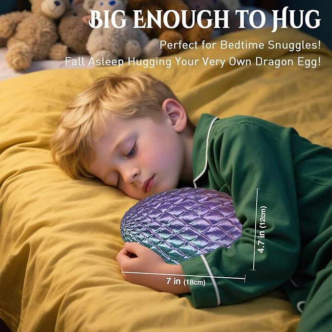 Large Dragon Eggs with Dragon Inside, 3D Printed Surprise Funny Gifts for Kids, Articulated Dragon Fidget Toys for Adults, Executive Desk Toys Office Room Décor (Gradient Blue-Green-Brown)