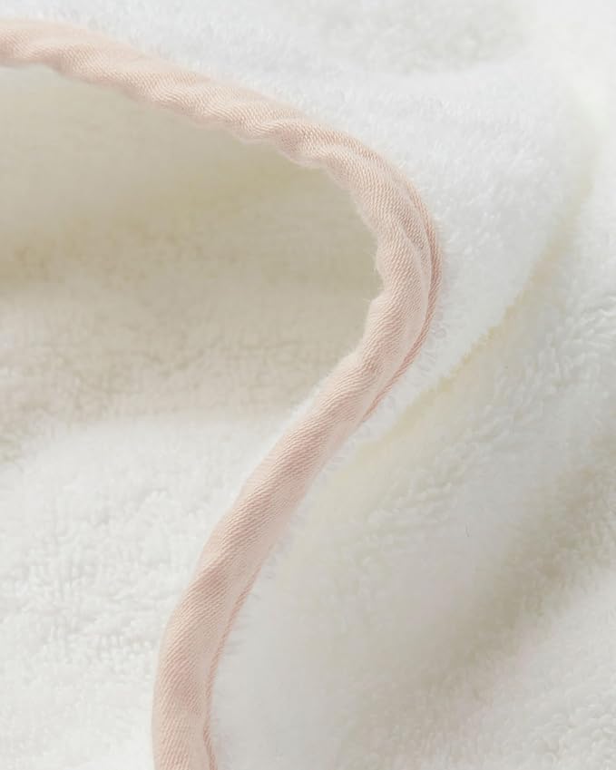 Lalo The Hooded Towel - 100% Organic Cotton, Soft on Sensitive Skin, Cozy & Absorbent, Machine Washable Baby Hooded Bath Towel - Grapefruit