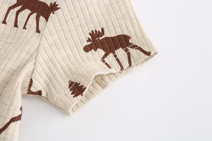 Kiddiezoom Newborn Baby Unisex Cotton One-Piece Bodysuits Baby Gift 5-Pack Baby Clothes