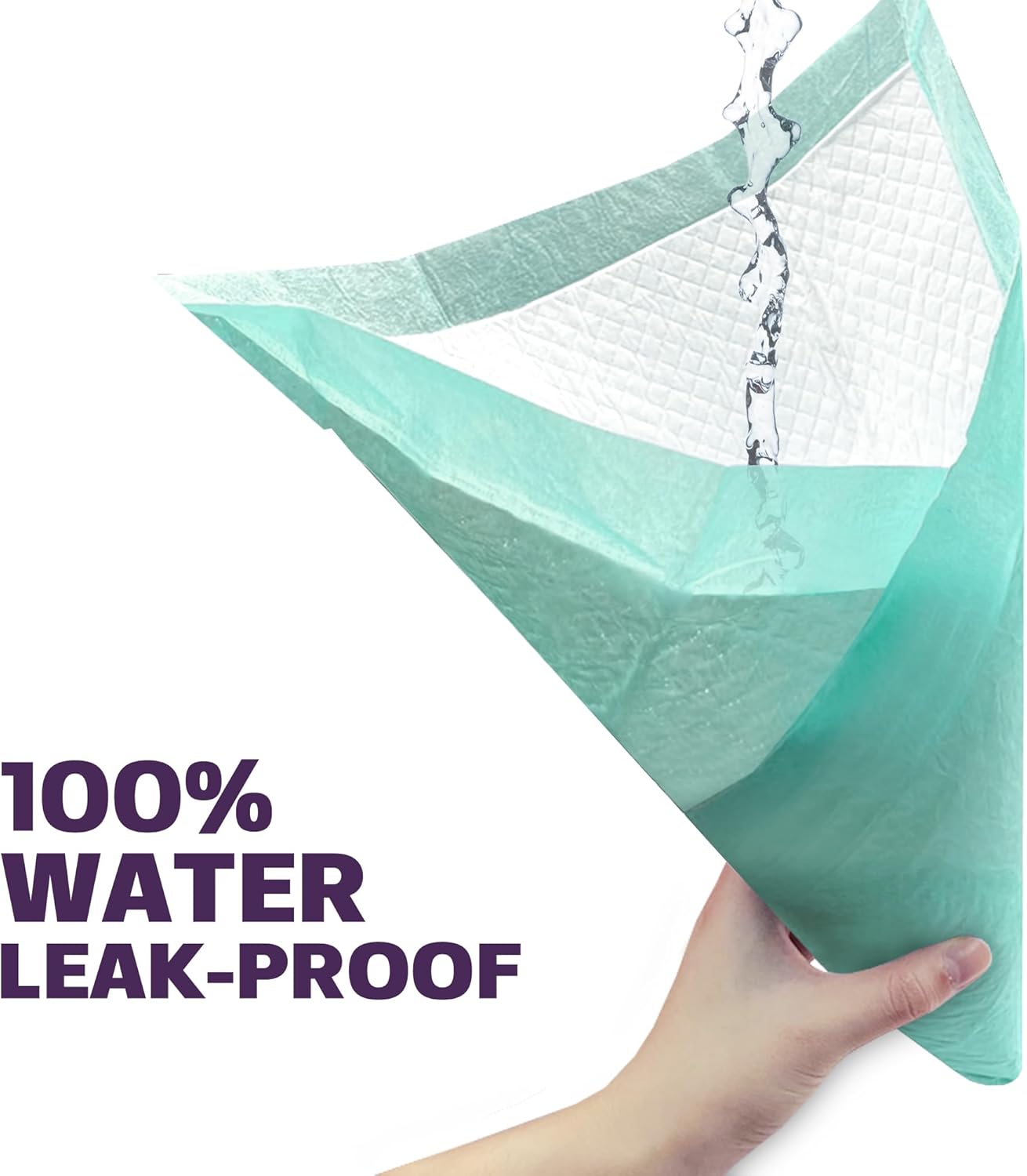 Disposable Bed Pads for Adults 17 x 24 (100 Count) - Super Absorbent and Waterproof - Incontinence Bed Pads, Chuck Pads, Chux Pads, Changing Pads for Baby, Pee Pads for Kids